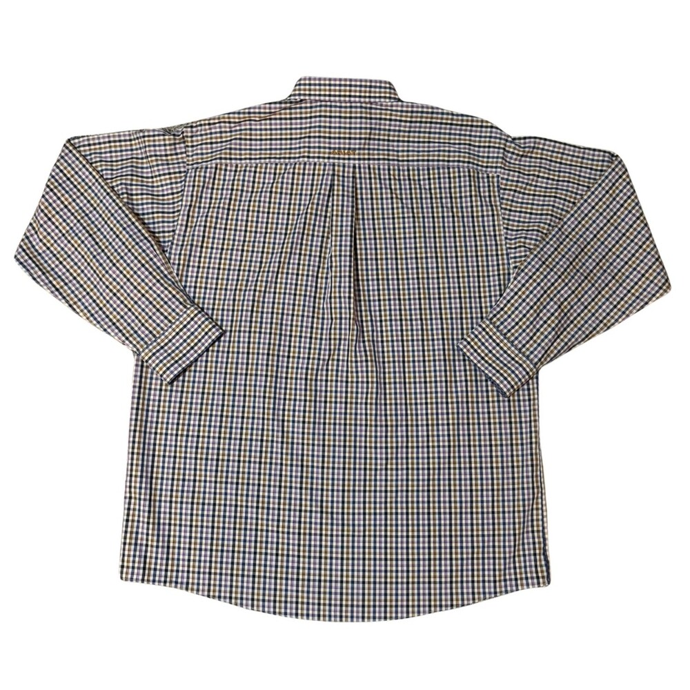 NWT Ariat Shirt Mens XL Purple Plaid Wrinkle Free Paisley Flip Cuff Button Down - Picture 3 of 12